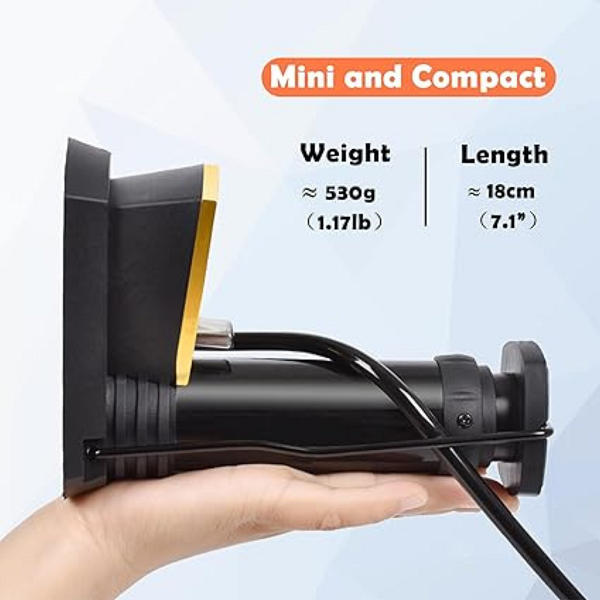Picture of Mini Bicycle Foot Pump with Sensitive Pressure Gauge 140PSI, Aluminum Alloy Bike Foot Pump