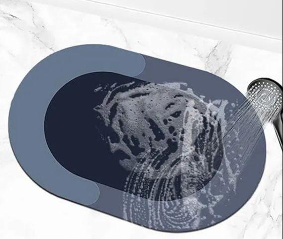 Picture of Door Mats & Floor Mats 1 pcs Non Slip Shower Mat Durable Floor Mat for Toilet Bath Room Oval Blue|Home & Garden | Rugs & Carpets | - Blue