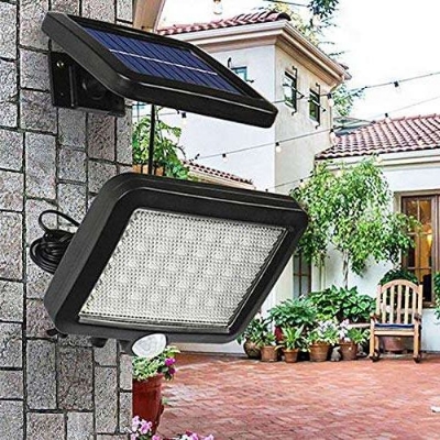 Picture of PIR Motion Sensor Long Cable Solar Lights Outdoor IP65 Solar Motion Sensor Light Solar Sensor outdoor lamp wall motion light - Black