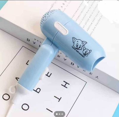 Picture of Mini Folding Hair Dryer 450w Low Power Household Travel Dorm Hair Dryer Two-Speed Wind Hair Dryer Salon Modeling Tool - Multicolor