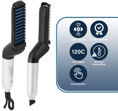 Picture of Quick Hair for Men Electric Beard Straightener Massage Hair Comb Beard Multifunctional Curly Hair Straightening, Beard Straightener,