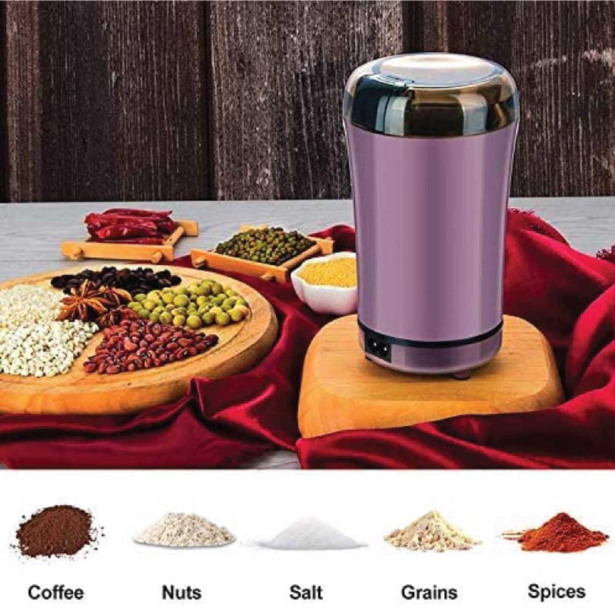 Picture of Mini Electric Blender Coffee Bin Chopper Superfine Powder Grinding Milling Bin Crop Mosquito Electric Coffee Grinder - Purple