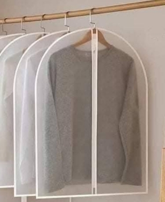 Picture of Clothes Dust Cover Jumbo Garment Organizer Rack Cover Premium Thickened Garment Hanging Storage Bag Moisture-Proof Dust-Proof Zipper For Home Trave 1 Pcs Garment Bag Closet Storage - Clear