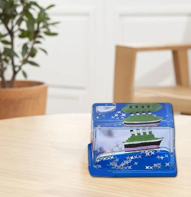 Picture of Acrylic Fluid Liquid Decor Fluid Liquid Toy Ornament Desktop Decoration for Office, Cruise Ship - Multicolor