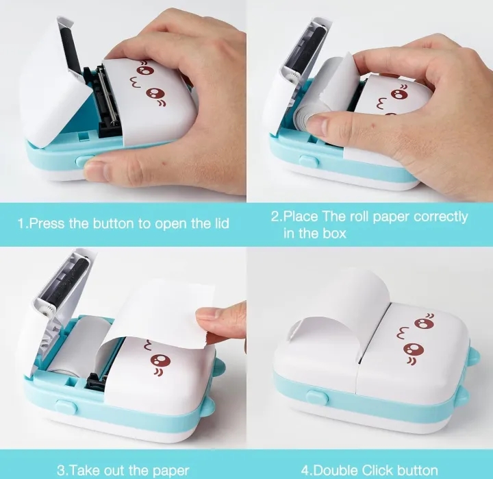 Picture of Mini Portable Pocket Thermal Printer Wireless Bluetooth Printer - Multicolor