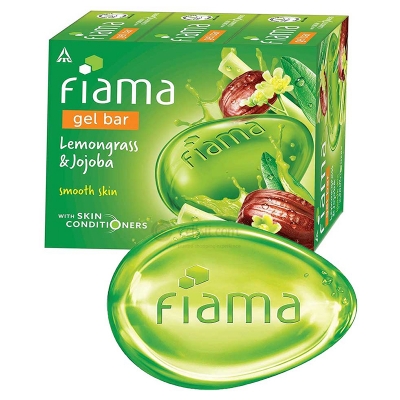 Picture of International Indian product Fiama gel bar Lemongrass and Jojoba Soap used for male/ female - 125 gm