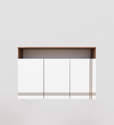 Picture of 3 Door Sideboard Cabinet for Living Room Multi-Layer Storage Organizer Shelf Free Standing Stand Entryway Rack Cabinets, 3 Doors Storage for Dining, Drawing and Home Office 2 Year Manufacturing Warranty 30/48