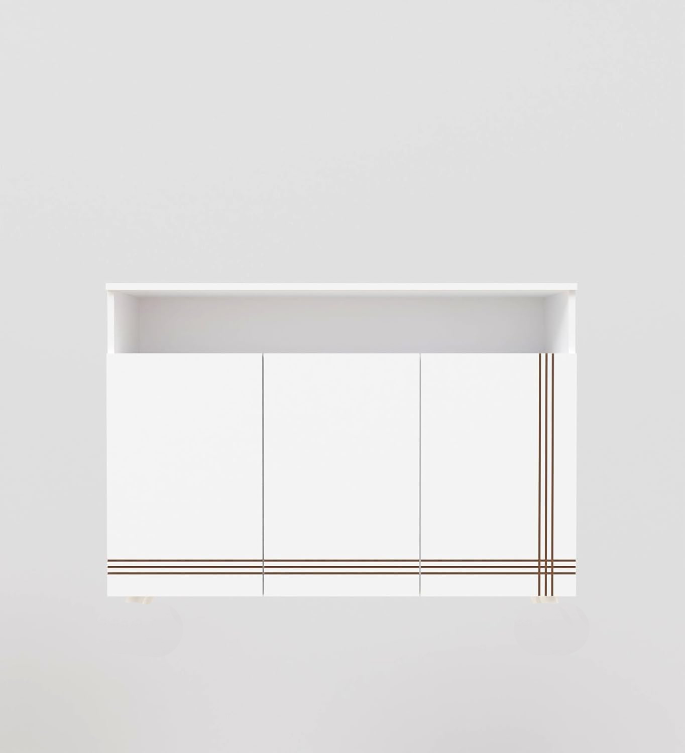 Picture of 3 Door Sideboard Cabinet for Living Room Multi-Layer Storage Organizer Shelf Free Standing Stand Entryway Rack Cabinets, 3 Doors Storage for Dining, Drawing and Home Office 2 Year Manufacturing Warranty 30/48