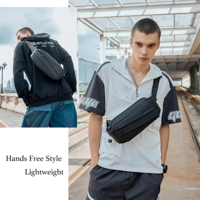 Picture of BagBoss Crossbody Waist Belt Bag YB00029 – Unisex Chest Sling Bag 380g Oxford Polyester