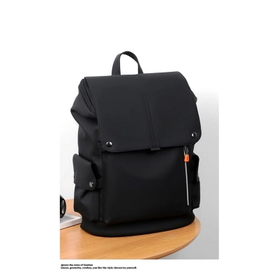 Picture of Water-Resistant Oxford Backpack with Utility Pockets for Men Black