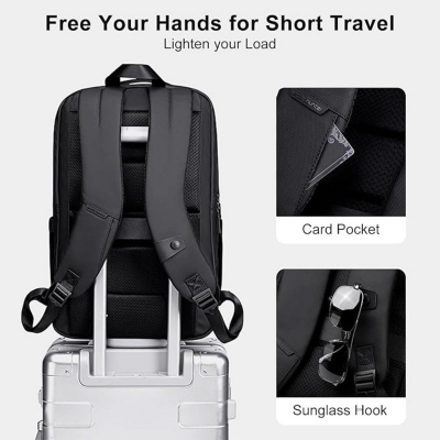 Picture of Bag | ARCTIC HUNTER B00555 Water Resistant Anti-Theft Backpack  Laptop bag(Black)