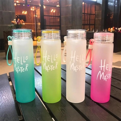 Picture of Hello Master Frosted Glass Drinking water Bottle 480ml