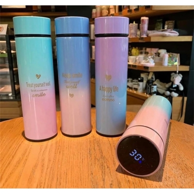 Picture of Stainless Steel Smart Water Bottle Temperature Display Travel Mug Smart Cup LED Digital Smart Vacuum Cup Hot Water Bottle Travel Cup Intelligent Temperature Measuring Cup 500ml