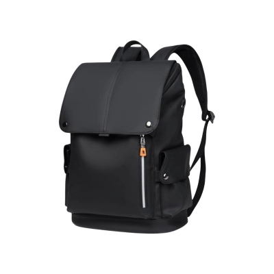 Picture of Water-Resistant Oxford Backpack with Utility Pockets for Men Black