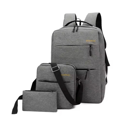 Picture of Bag | 3 Pics Bag Combo Pack Large Capacity Water Resistant And Travel Light Laptop Backpack With Usb Port,Shoulder Bag Handbag