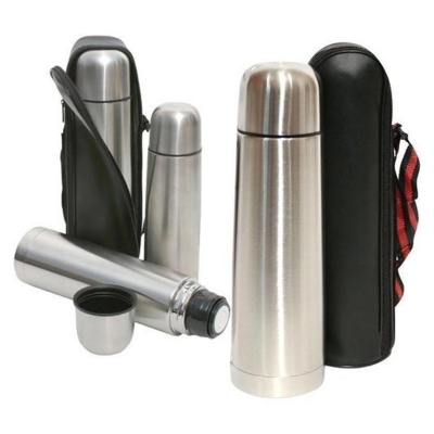 Picture of Bag | Keep Your Beverages Hot Or Cold With The Vacuum Flask Coffee Bottle- Comes With A Leather Bag For Added Style - Available In Various Sizes