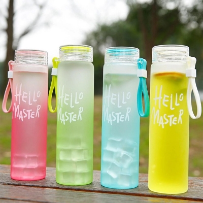 Picture of Hello Master Frosted Glass Drinking water Bottle 480ml