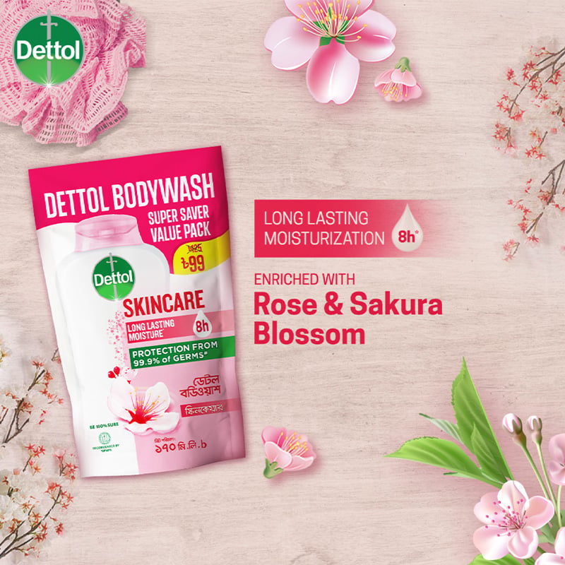 Picture of Dettol Skincare Antibacterial Body Wash 170ml Value Pack