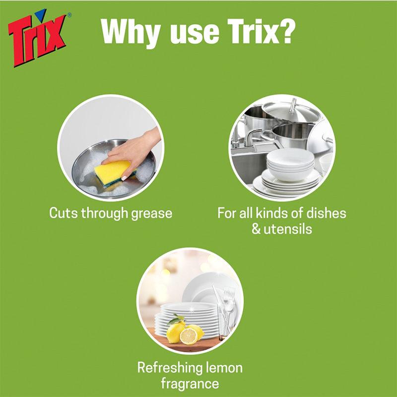 Picture of Trix Dishwashing Liquid Lemon Bottle 500 ml