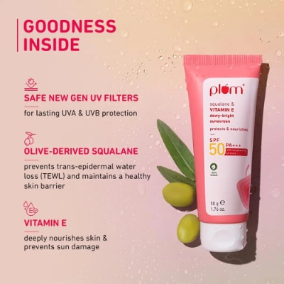 Picture of Plum Squalane & Vitamin E SPF 50 PA+++ Dewy-Bright Sunscreen