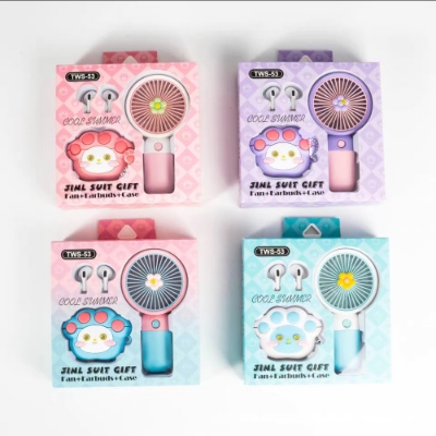 Picture of Jinl Suit Gift Set (rechargeable mini fan, earbuds, earbuds case)