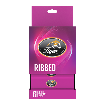 Picture of TIGER CONDOM RIBBED-STRAWBERRY FLAVOR (18 PCS)