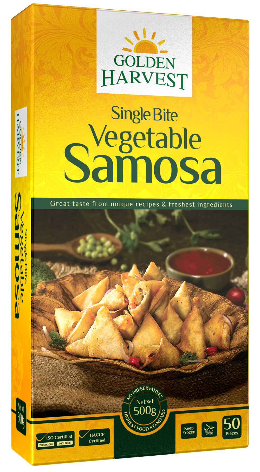 Picture of Single Bite Vegetable Samosa 500 g - 50 PCS