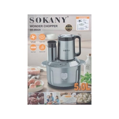 Picture of Sokany 6in1 SK-06020 Stainless Steel Wonder Chopper 5 Ltr