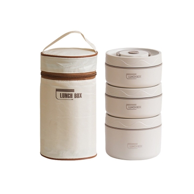Picture of Bento Lunch Box Set Portable Keep Warm Lunch Container With Insulated Bag Stainless Steel Thermal Food Container Tableware
