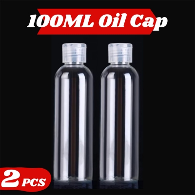 Picture of Plastic Oil Bottle Tiptop Cap 100Ml Transparent- 2 pcs