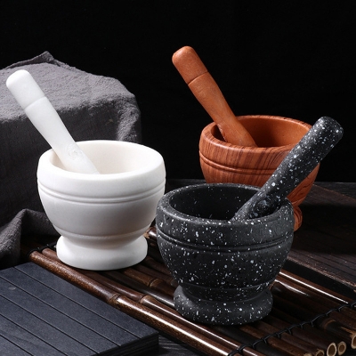 Picture of Garlic Press Multifunctional Medicine Powder Grinding Mortar Jar Multipurpose Spice Garlic Crusher Small Size