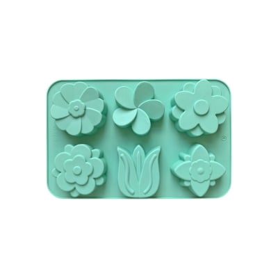 Picture of 6 tulip flower chocolate mold food grade baking supplies DIY biscuit mold cake silicone mold