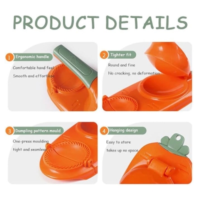 Picture of 2 In 1 Dumpling Maker Artifact -Portable Dumpling Wrappers Maker and Press Dumpling Skin Machine - Multi-function DIY Manual Empanada maker press Molds Set,Easy-tool for Dumpling Make