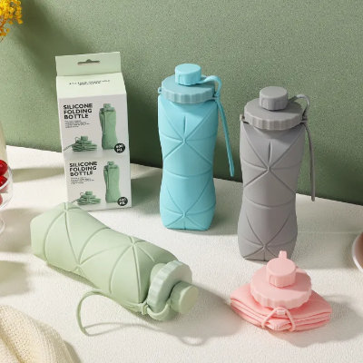 Picture of New Creative Silicone Folding Water Cup Outdoor Portable and Scalable Water Cup Sports Water Bottle Travel Water Cup Handy Cup { Multi Color}