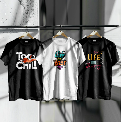 Picture of Unique Design Cotton T-Shirt 3-Piece Combo Pack