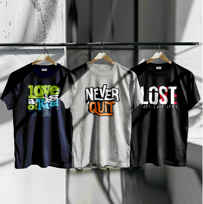 Picture of Unique Design Cotton T-Shirt 3-Piece Combo Pack