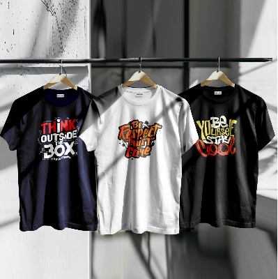 Picture of Unique Design Cotton T-Shirt 3-Piece Combo Pack