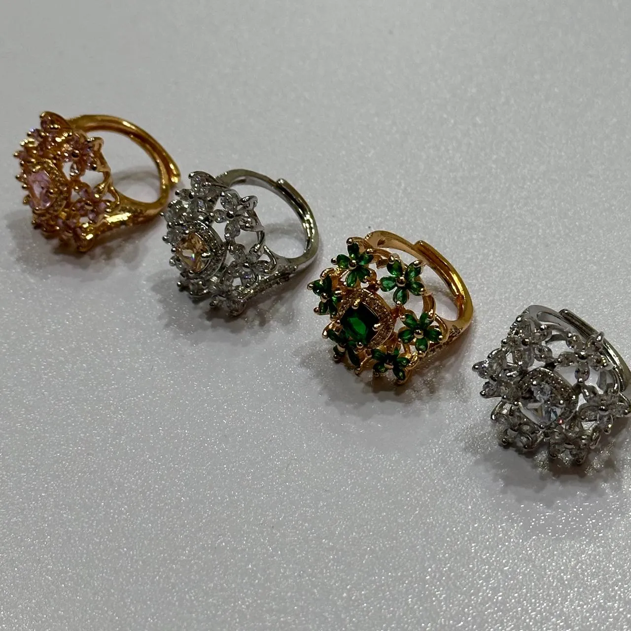 Picture of Royal Bloom Designer Stone Ring – Premium Collection