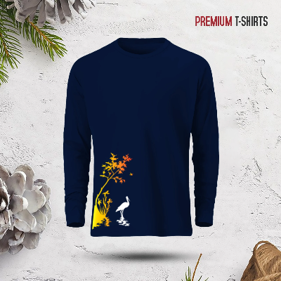 Picture of Men's Full Sleeve (Heron Bird) T-Shirt