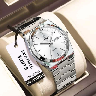 Picture of POEDAGAR 930 Men's New Luxury Luminous Date Week Stainless Steel Quartz Watch For Men