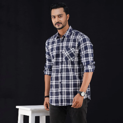 Picture of Cotton full Sleeve Check Shirt for Men's