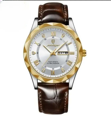 Picture of POEDAGAR 615L Men's Leather Quartz Watch