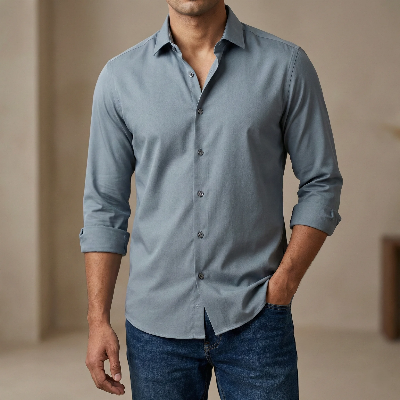 Picture of Premium China Micro Stig Shirt (Formal / Casual) (Ash)