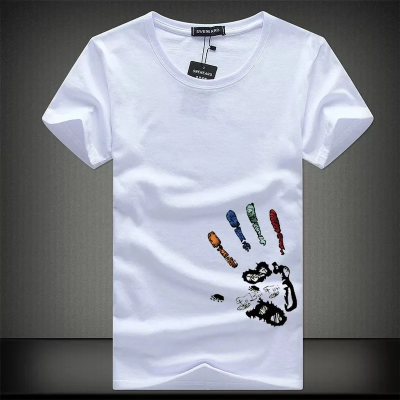 Picture of Stylish Half Sleeve Jersey Fabrics T-Shirt For Men