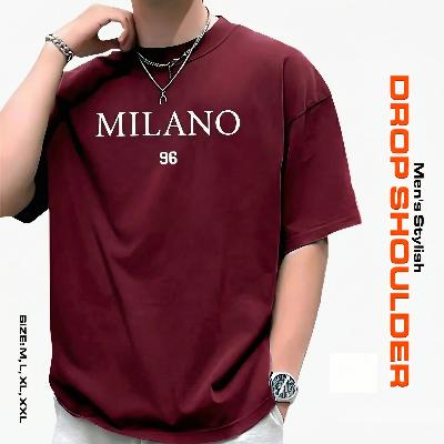 Picture of Men's Stylish Drop Shoulder- Maroon