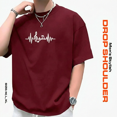 Picture of Men's Stylish Drop Shoulder- Maroon