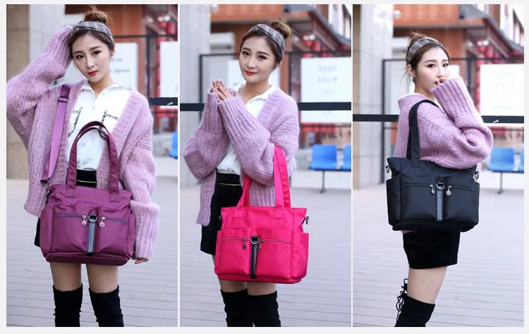 Picture of Women Casual Large Capacity Waterproof Oxford Cloth Bag (Dark Blue)