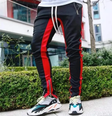 Picture of Casual Men's Sweatpant Trouser Black + Red