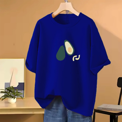 Picture of Drop shoulder T-shirt for Women (Blue)