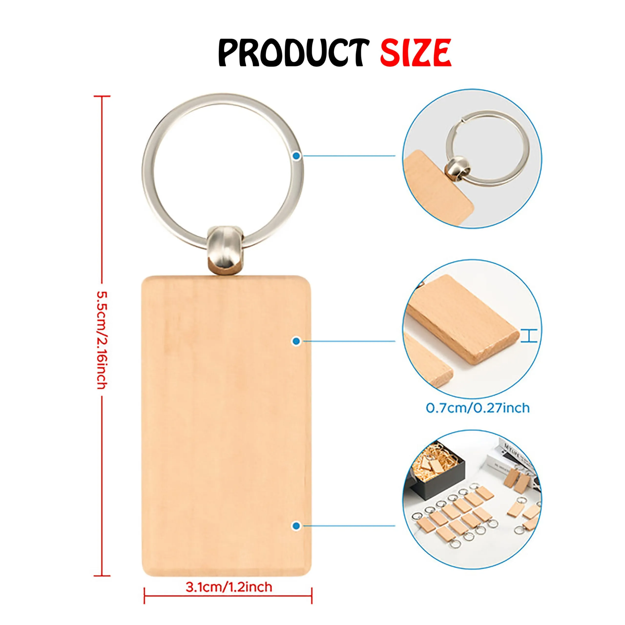 Picture of Wooden Key Ring with Premium Box♥